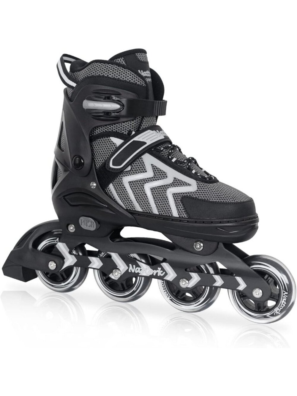 Adjustable Inline Skates for Adults & Teens - Indoor/Outdoor Roller Blades, Size